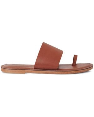 Rodebjer Sandalen mit Zehenring - Braun