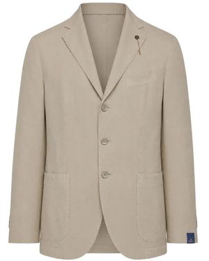 Santaniello Notched-Lapel Single-Breasted Blazer - Natural