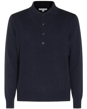 Malo Long-Sleeve Polo-Collar Jumper - Blue