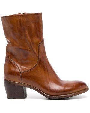Madison Maison Ankle-Length Side-Zip Boots - Brown