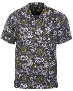 Boardies Sun-Print Camp-Collar Shirt - Black