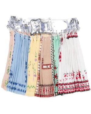 Chopova Lowena Pleated Carabiner Skirt - Blue