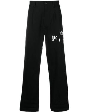 Palm Angels Broken Logo Chinos - Black