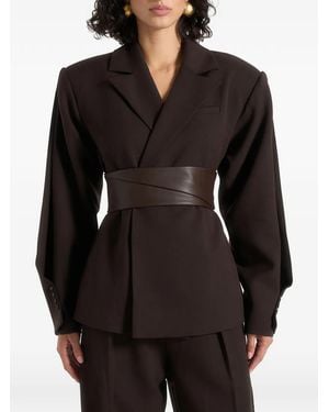 Manière De Voir Blazer Marie À Manches Torsadées - Black