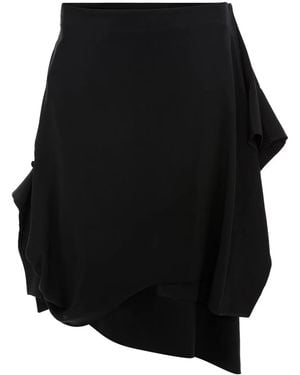 JW Anderson Gathered Detail Asymmetric Skirt - Black