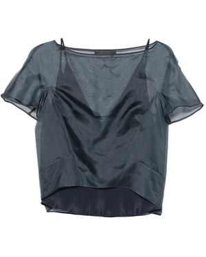 Max Mara Top Emela Translúcido - Azul