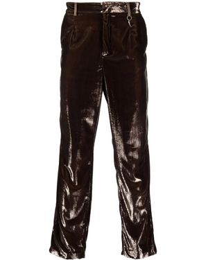 Roberto Cavalli ダメージ テーラードパンツ - ブラック