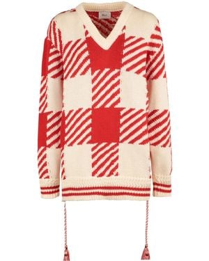 Bally チェック プルオーバー - レッド