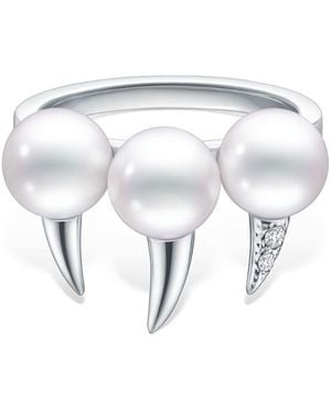 Tasaki 18Kt Danger Fang Pearl And Diamond Ring - White