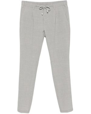 Eleventy Drawstring-Waistband Trousers - Grey
