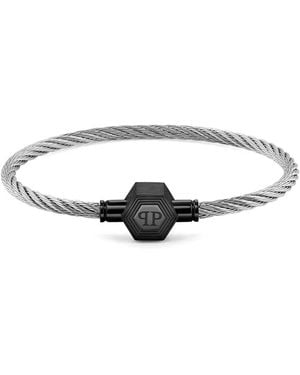 Philipp Plein Enigma Stainless Steel Friendship Bracelet - White