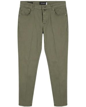 Kiton Logo-Patch Pants - Green