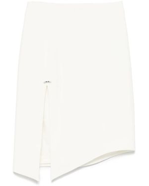 Mugler Falda midi con detalle de piercing - Blanco