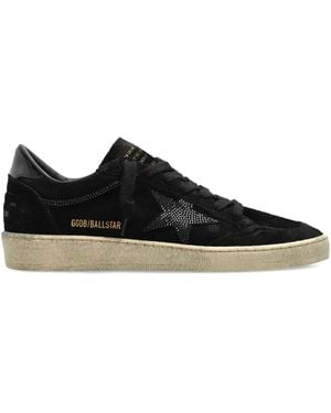 Golden Goose Suede Logo-Detail Trainers - Black