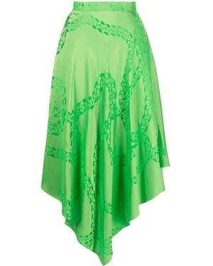 Stella McCartney Chain-Link Print Skirt - Green