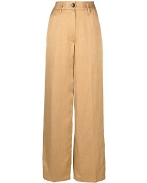 forte_forte Wide-Leg Tailored Trousers - Natural