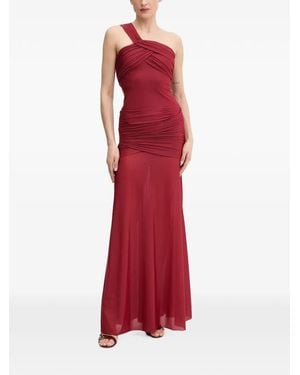 Aniye By Xena One-Shoulder Ruched Maxi Dress - Red