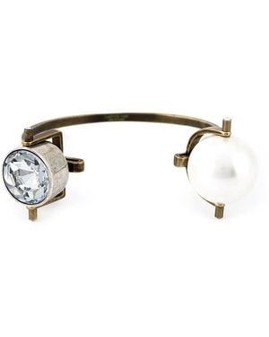 Lanvin Brazalete De Perla Y Cristal - Blanco