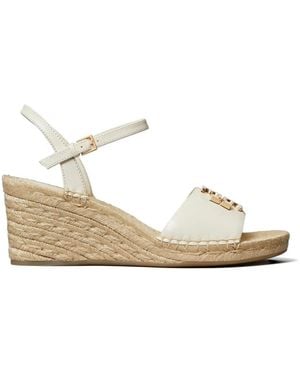 Tory Burch Eleanor Wedge Espadrilles - White