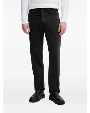 Benetton Jean Droit À Effet Délavé - Black