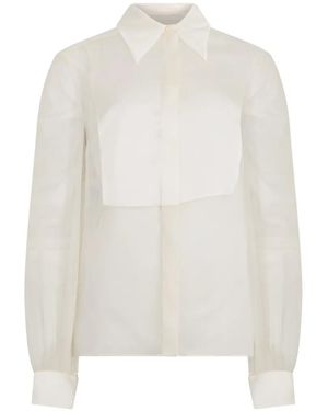 Alberta Ferretti Hemd Mit Latz - Weiß