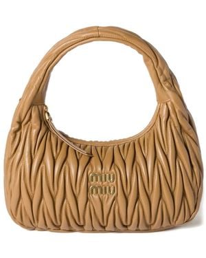 Miu Miu Wander Matelassé Shoulder Bag - Metallic