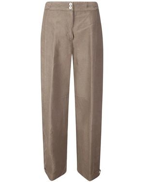 #MSM Straight-Leg Linen Trousers - Natural