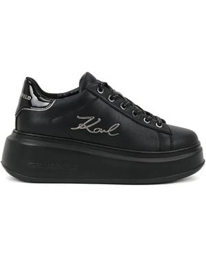 Karl Lagerfeld Sneakers Verfraaid Met Logo - Zwart