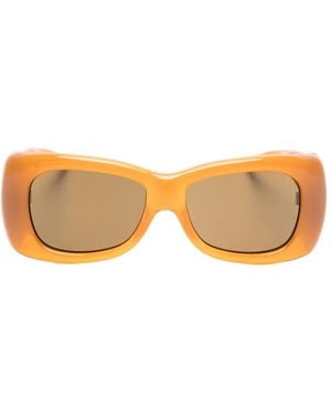 Saint Laurent Howl Rectangle-Frame Sunglasses - Orange