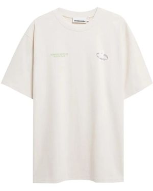 ARMEDANGELS T-Shirt Maarkos Con Stampa Grafica - Bianco