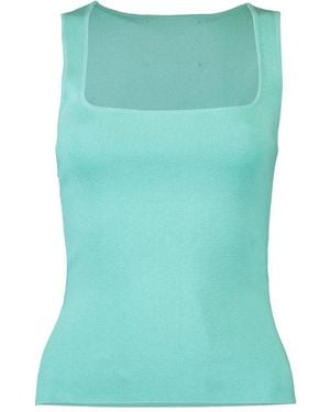 Le Superbe Square-Neck Tank Top - Green
