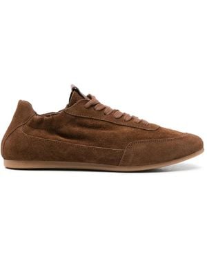 Liviana Conti Suede Front-Lace Trainers - Brown
