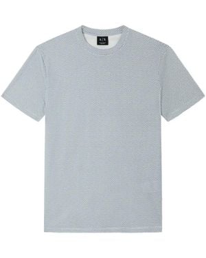 ARMANI EXCHANGE Monogram-Print Cotton T-Shirt - Grey