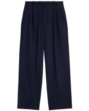 Jil Sander Wool Flannel Pants - Blue