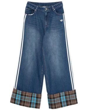 adidas Jeans mit seitlichen Streifen - Blau