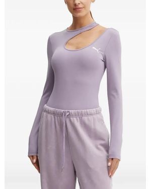 PUMA Body A Maniche Lunghe Con Dettaglio Cut-Out - Viola