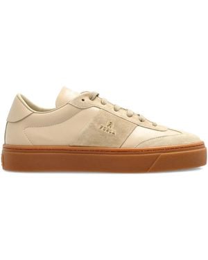 Furla Enjoy Leather Suede Trainers - Brown