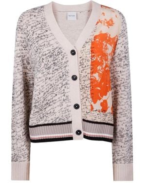 Paul Smith Cardigan Con Stampa - Neutro
