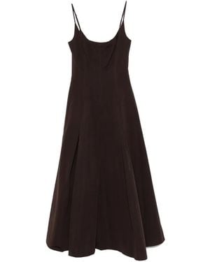 STAUD Jill Panneled Flared Dress - Black