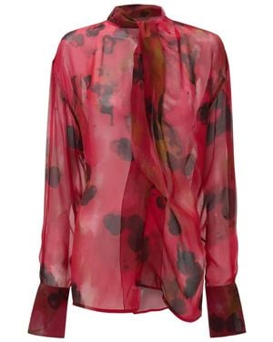 Victoria Beckham Blusa A Fiori - Rosso