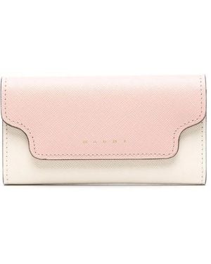 Marni Two-Tone Leather Keyholder - Pink