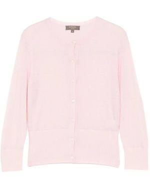 N.Peal Cashmere Cropped Darcie Cardigan - Pink