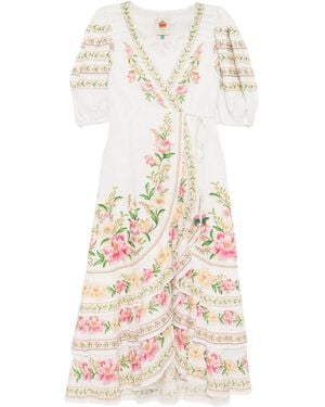 FARM Rio Robe Portefeuille Palm Dream - Blanc