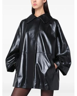 Cassell Short Leather Jacket - Black