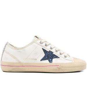 Golden Goose Low-Top Silk And Nylon Trainers - White