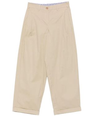 Jejia Andrea Pleated-Detail Turn-Up Pants - White