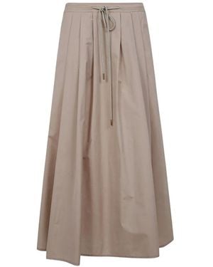 Seventy Poplin Midi Skirt - Natural