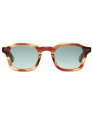 PETER AND MAY Sonnenbrille Mit Eckigem Gestell - Blau