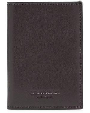 Giorgio Armani Logo-Embossed Leather Wallet - Black