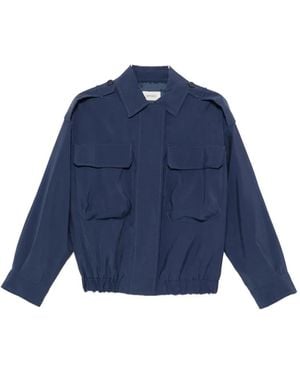 ViCOLO Elasticated-Hem Jacket - Blue
